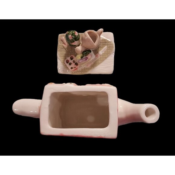 Tea Pot Mini Gardening Theme Ceramic Watering Can Cottage Core Plants - Picture 3 of 9